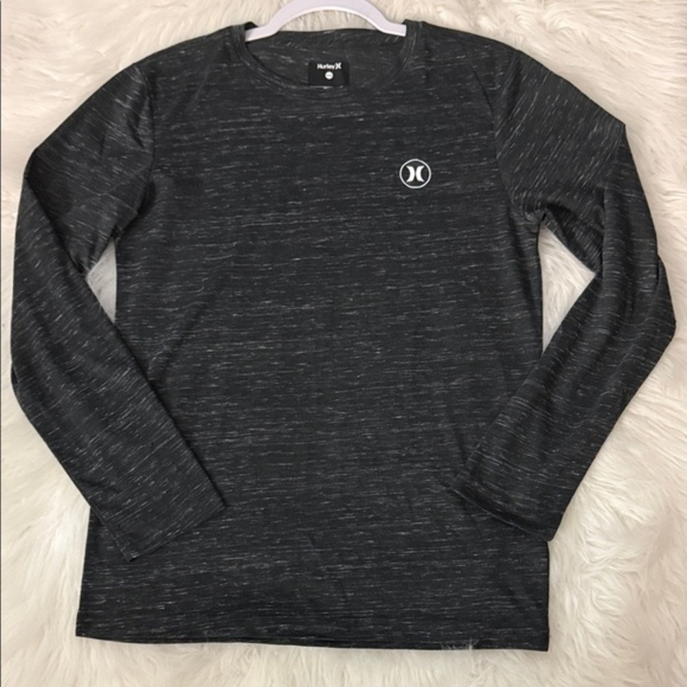 Hurley Charcoal Heather Long Sleeve Tee size 14/16